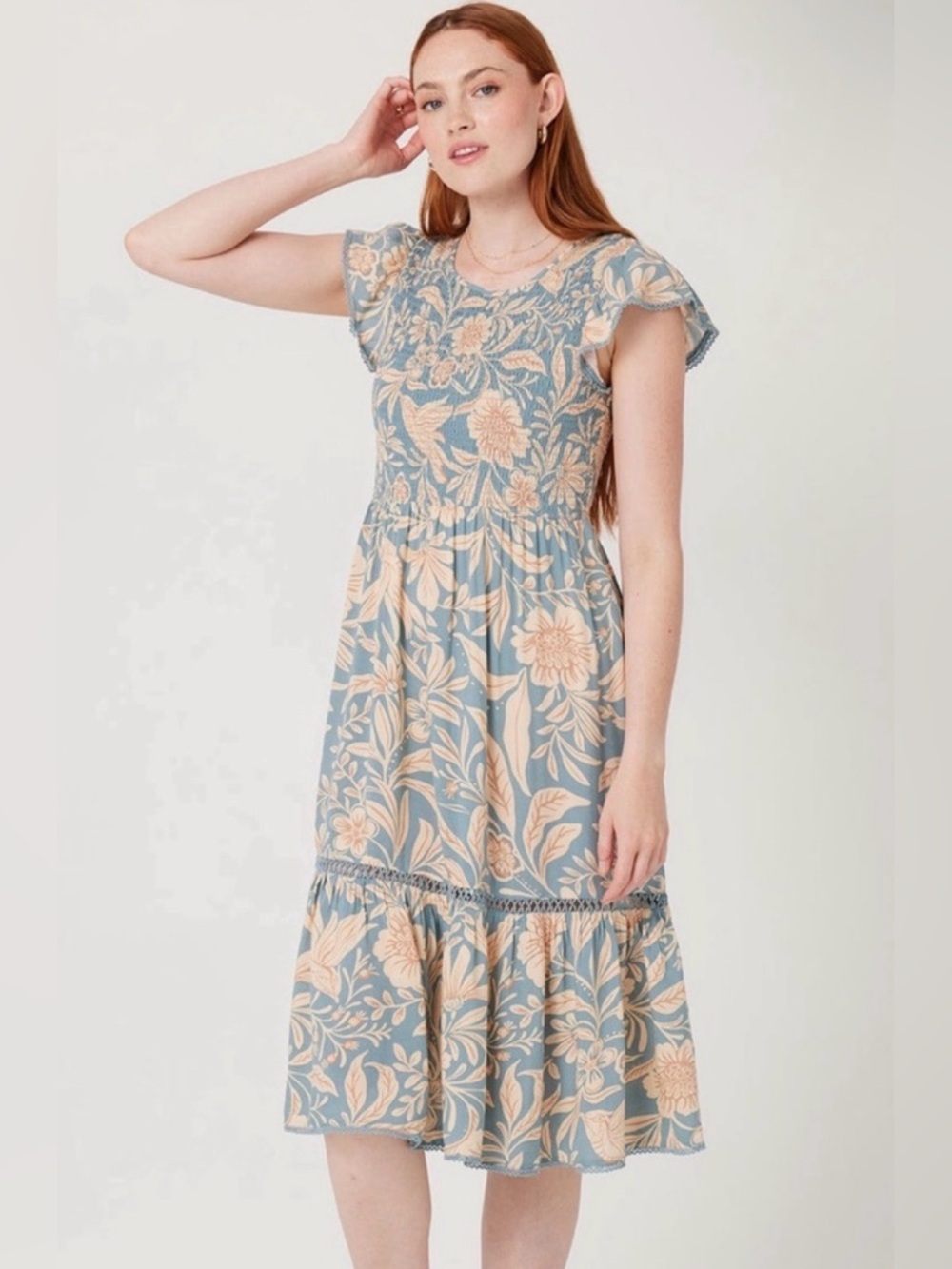 Patrons Of Peace El Mio Smocked Midi Dress